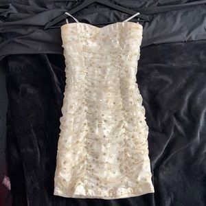 Gold bodycon dress size 3